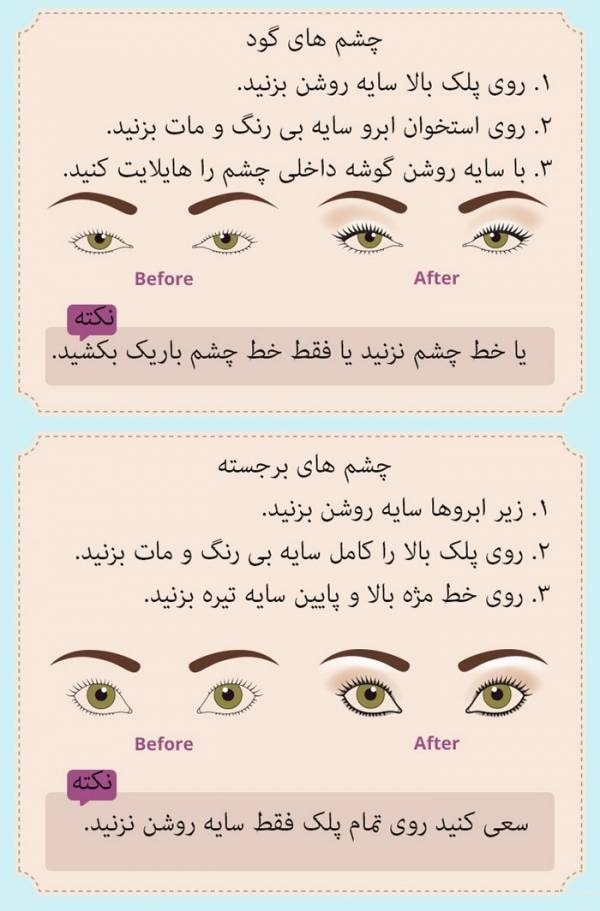 آموزش آرایش صورت با تصویر