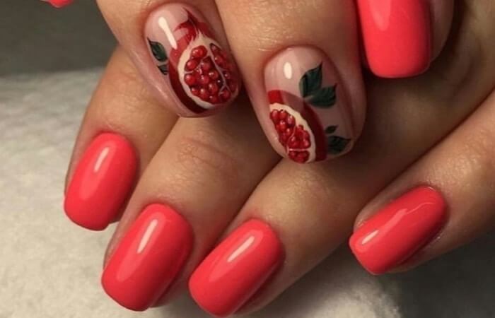 طراحی ناخن برای شب یلدا