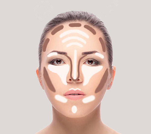 آرایش و گریم پیشانی بلند و کوتاه