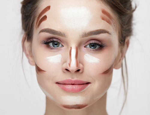 آرایش و گریم پیشانی بلند و کوتاه