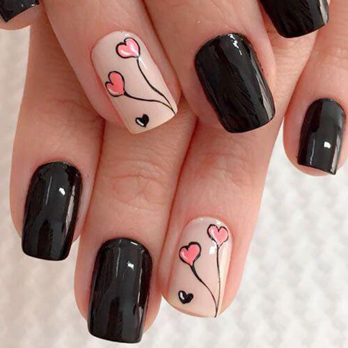 ایده طراحی ناخن برای ولنتاین