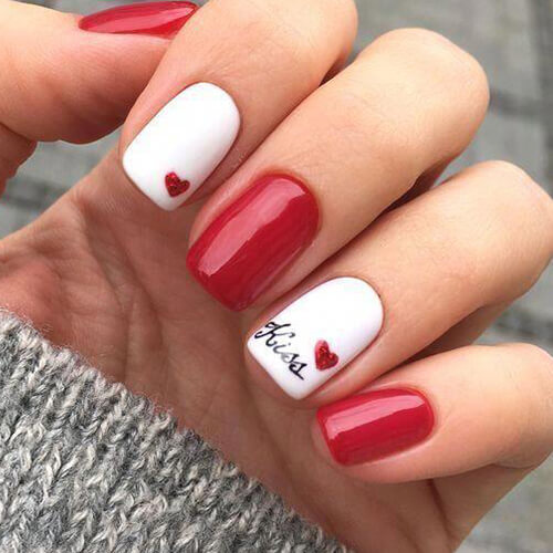 ایده طراحی ناخن برای ولنتاین